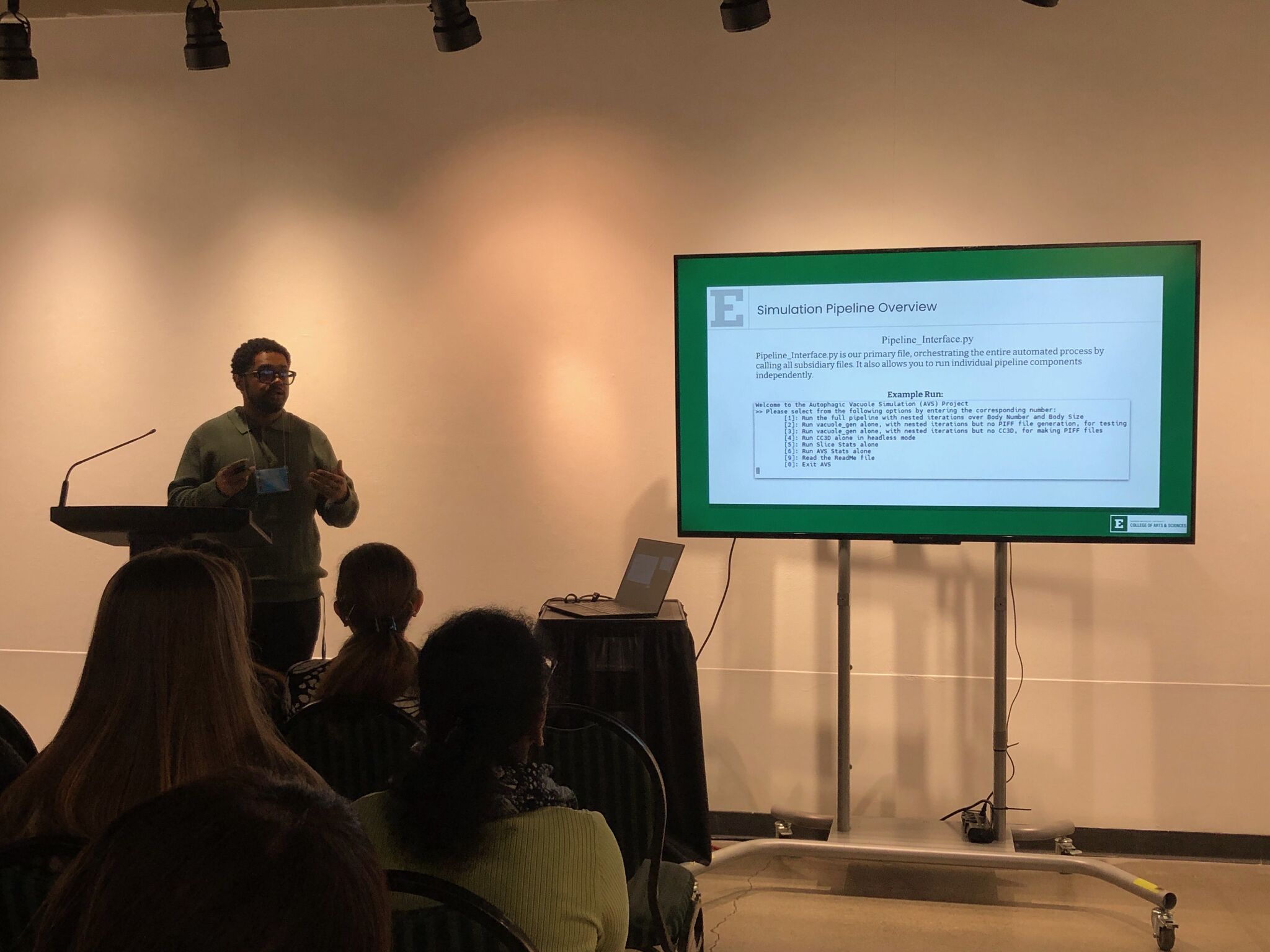 Me presenting at the Undegraduate Symposium